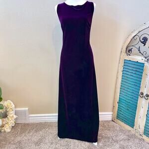 Vintage Y2K Velvet Maxi Dress Whimsygoth Dark Romantic Fairy Goth Size 10